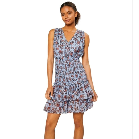Anthropologie Current Air Los Angeles‎ Tiered Sleeveless Floral Midi Dress NWT - Picture 1 of 13